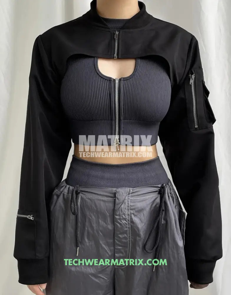 Super Short Crop Top for Edgy and Stylish Fashionistas Techwear shirt