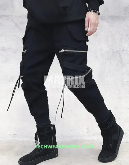 Tapered cargo pants techwear