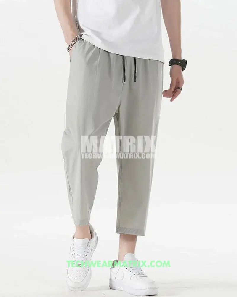 Ice Silk Pants,Summer Pants, jogger pants,techwear pants,mens streetwear outfits