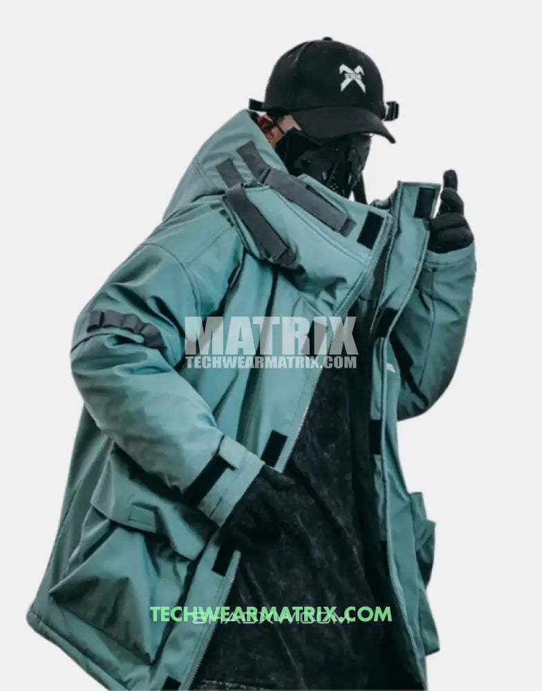 Techwear green bomber