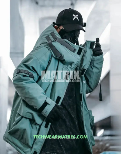 Techwear green bomber