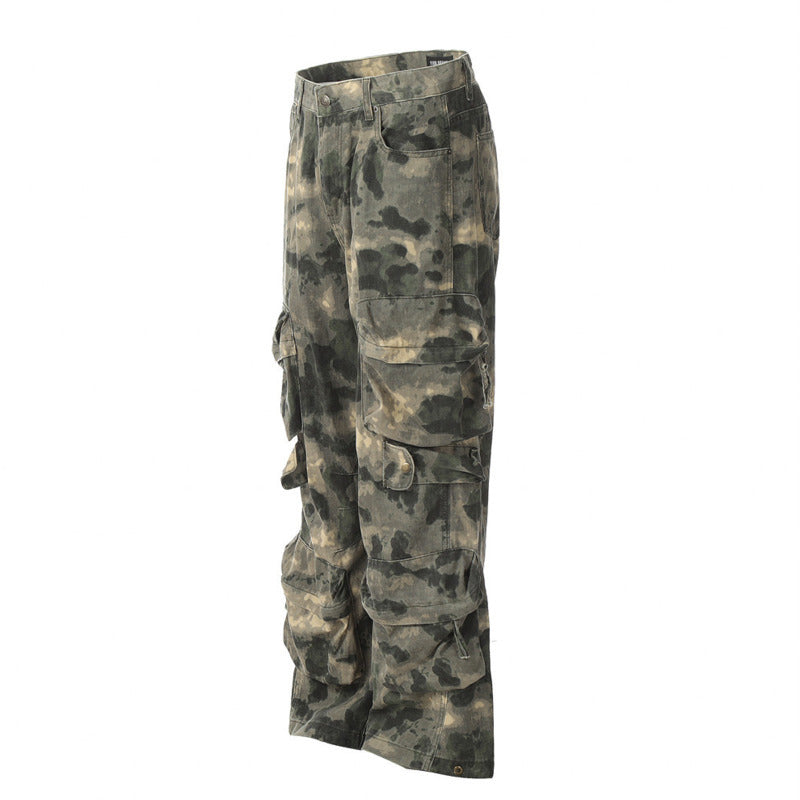 Tie Dyed Camouflage Cyberpunk Pants