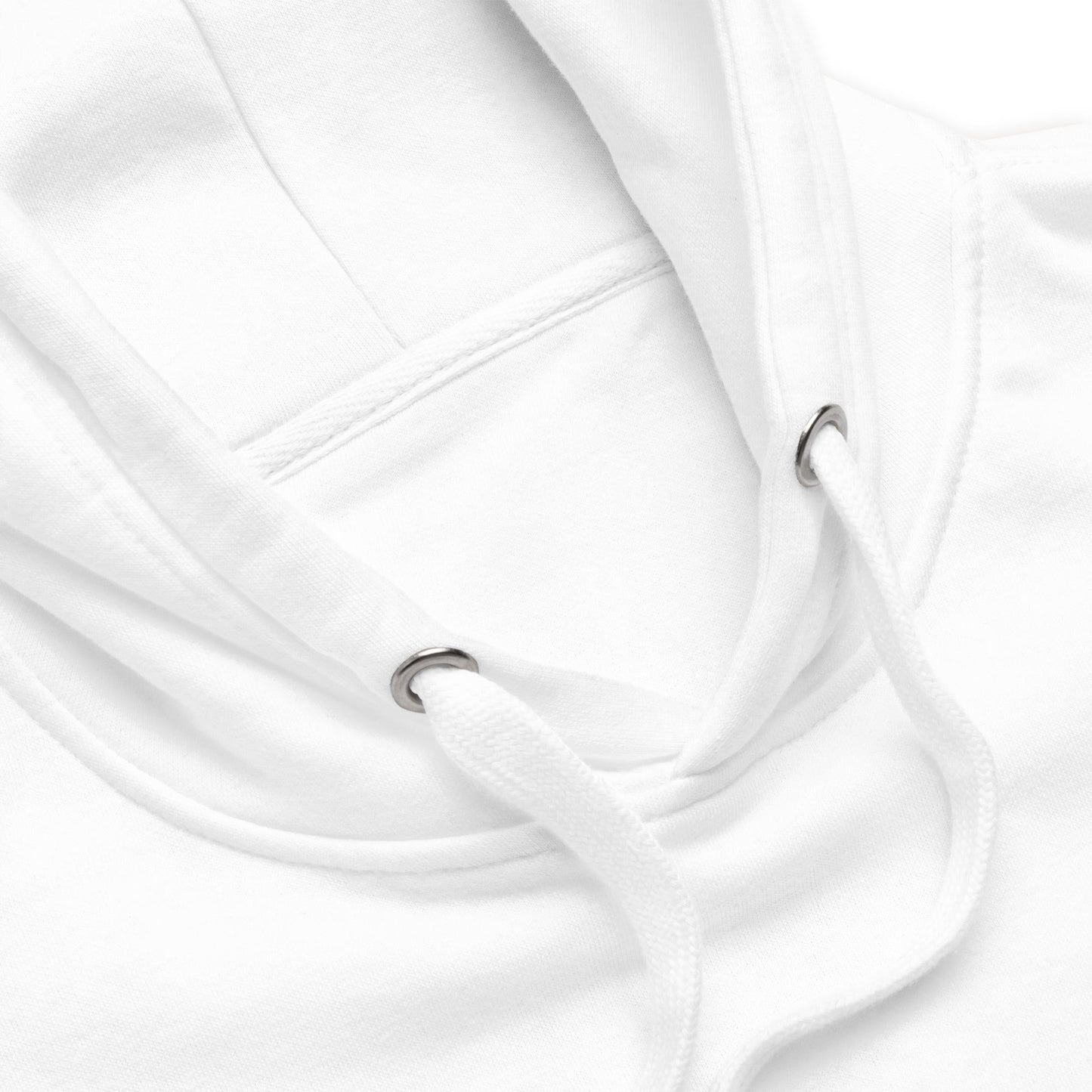 Trendy White Embroidered Hoodie