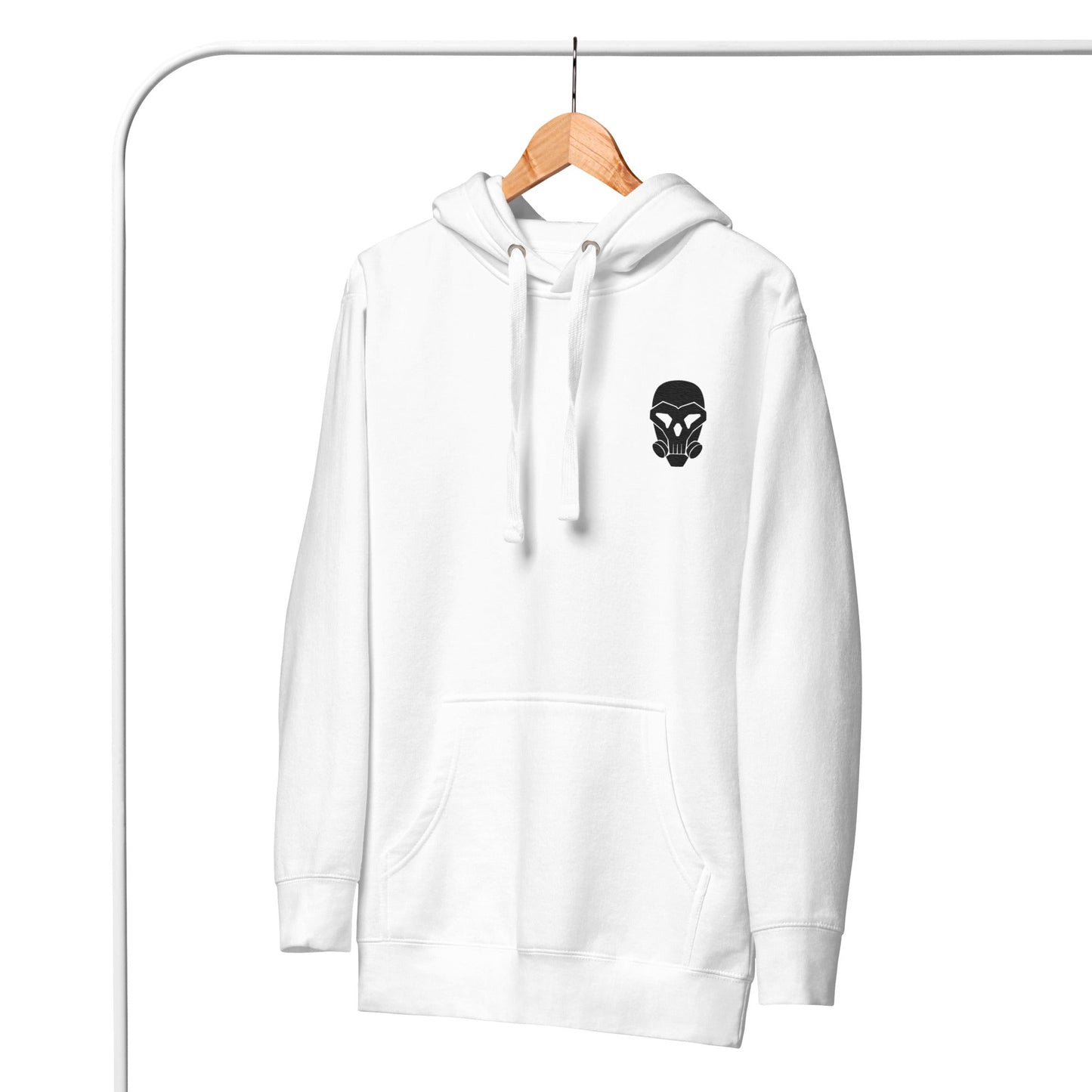 Unique White Embroidered Hoodie