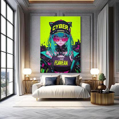 Vibrant Graffiti Cyberpunk Art | CYBER TECHWEAR®