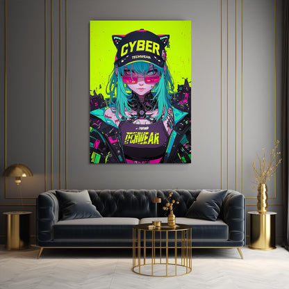 Vibrant Graffiti Cyberpunk Art | CYBER TECHWEAR®