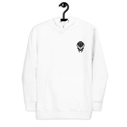 White  Dynamic Embroidered Hoodie