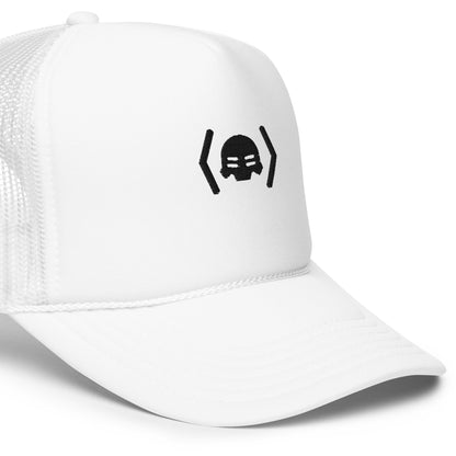 White Hacker Trucker Hat