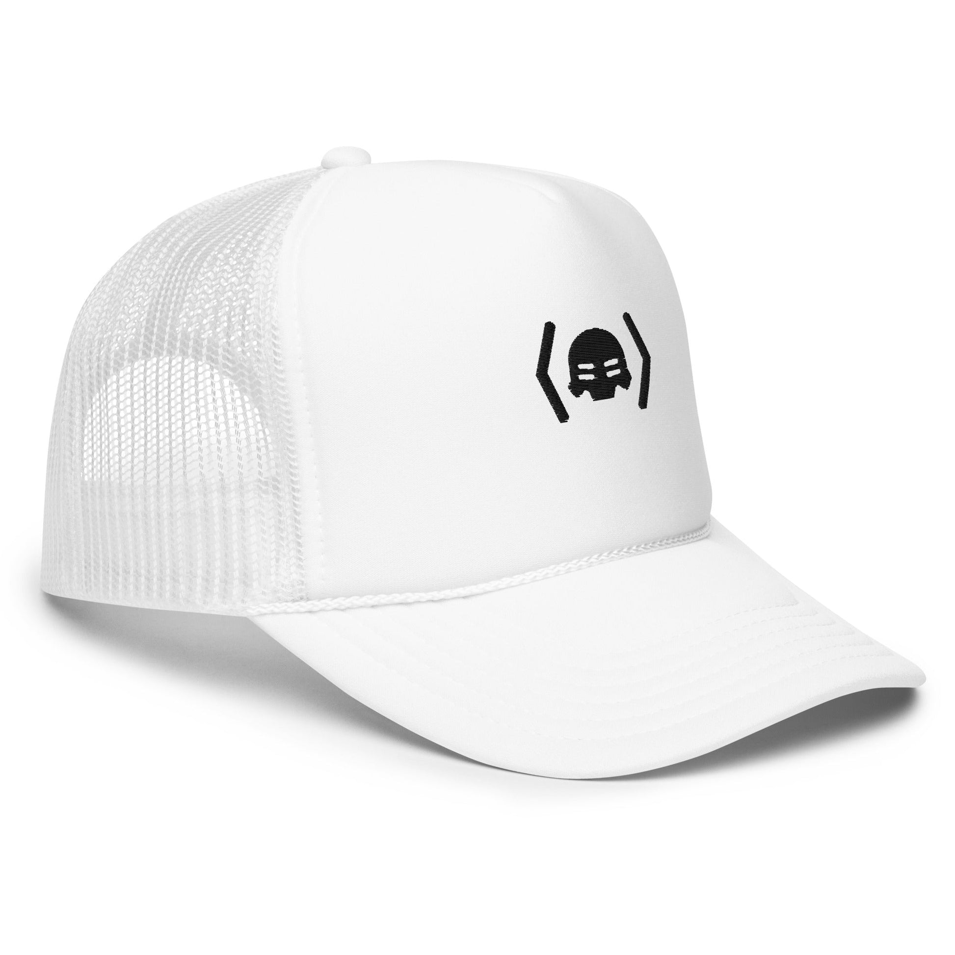 White Hacker Trucker Hat