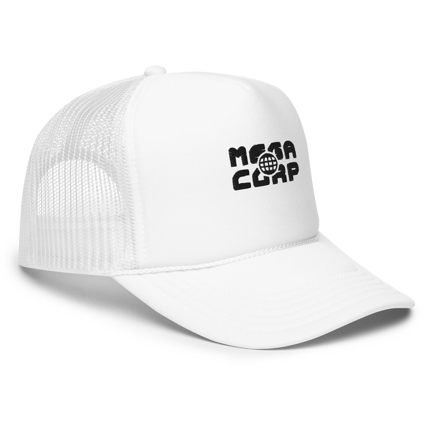 White Mega Corp Trucker Hat