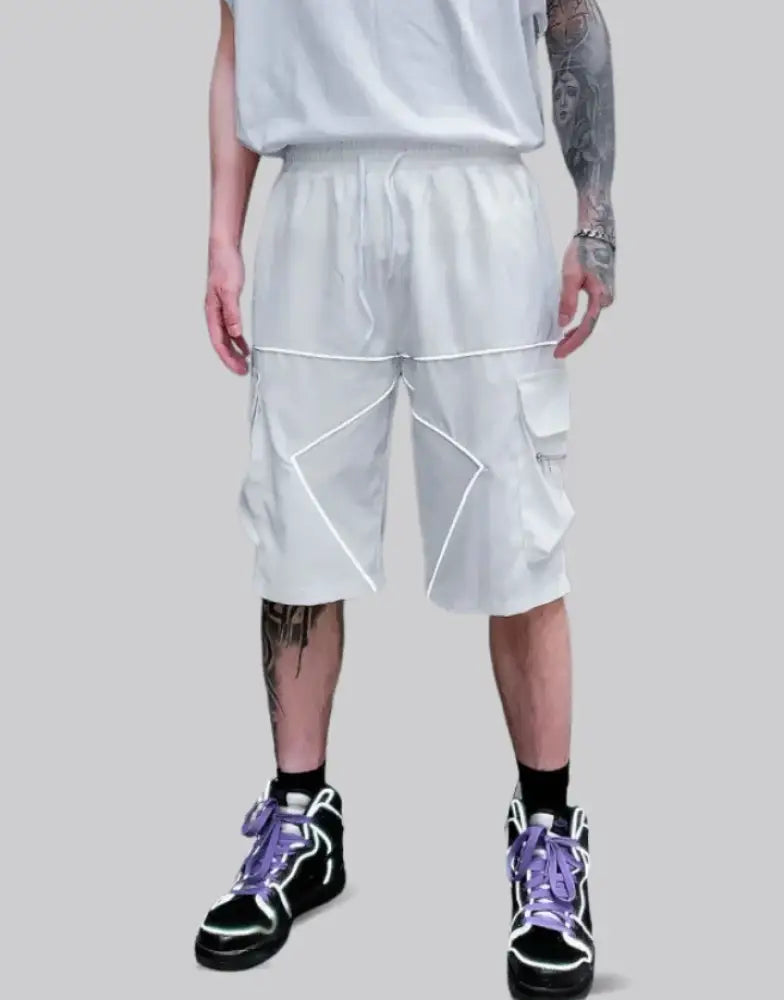 White Reflective Shorts