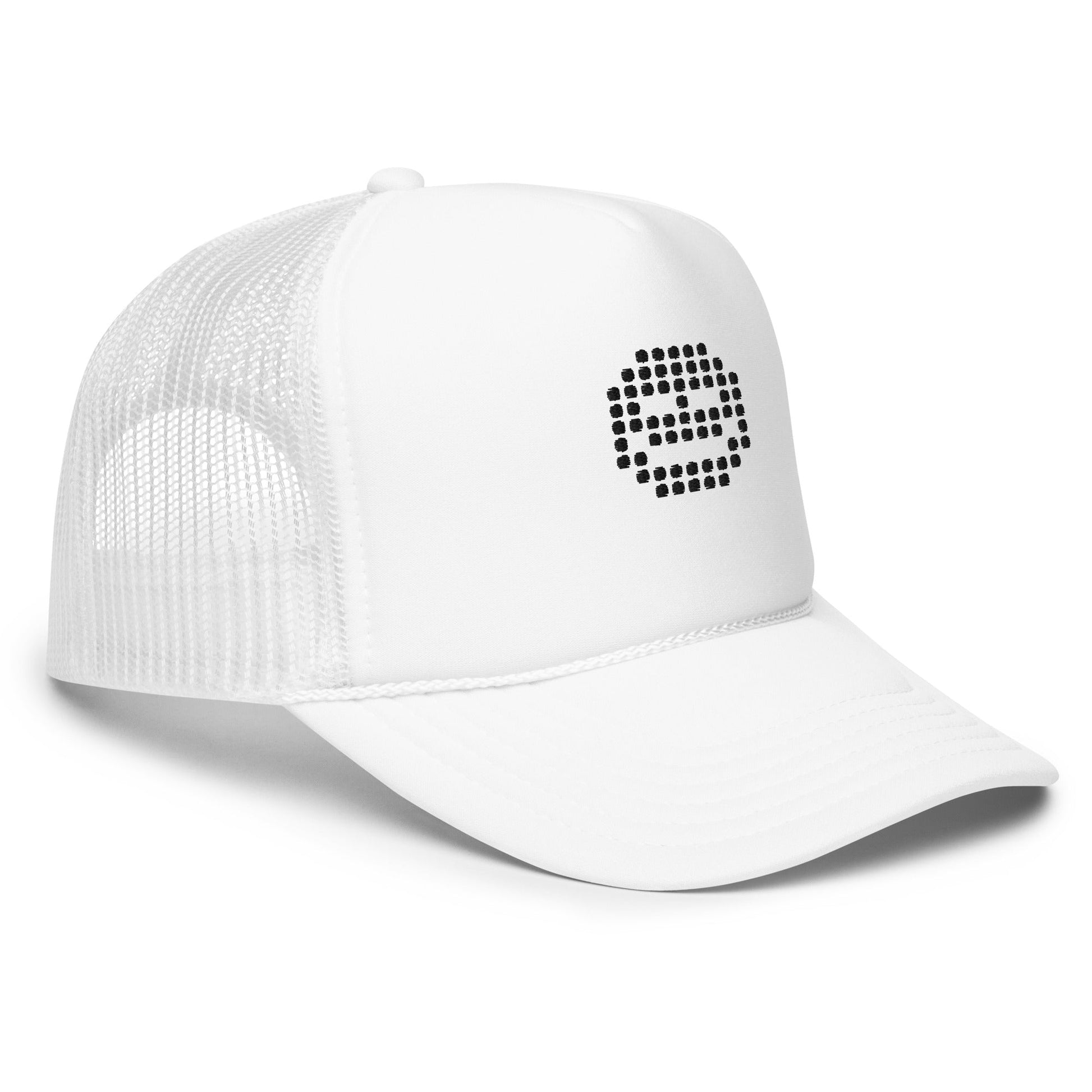 White Smiley Trucker Hat