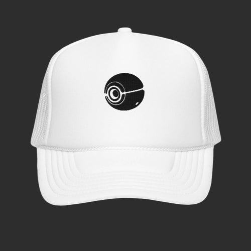 White Surveilance Trucker Hat