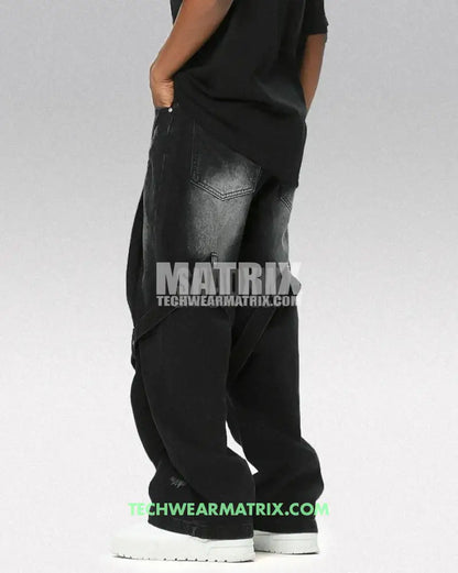 Y2K Black Baggy Jeans Men