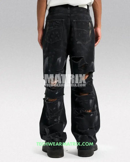 Y2K Black Cuffed Jeans