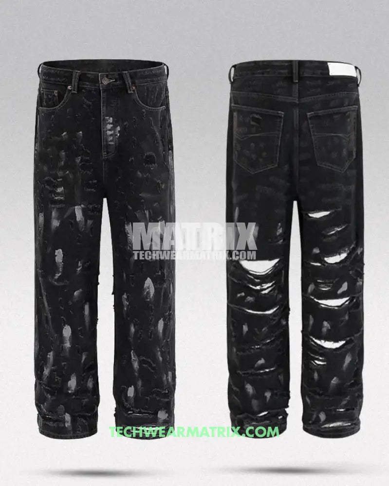 Y2K Black Cuffed Jeans