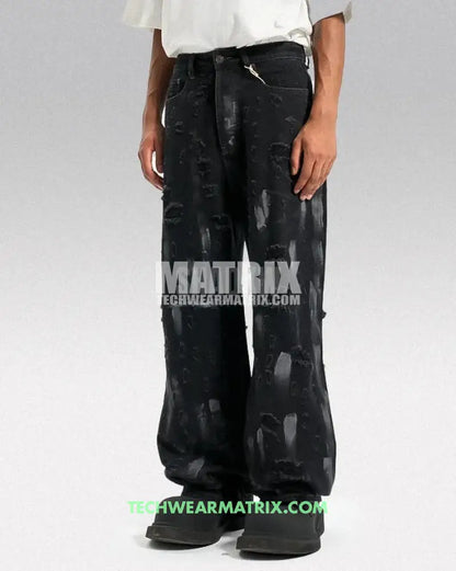 Y2K Black Cuffed Jeans