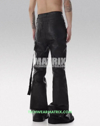 Y2K Black Wax Coated Jeans