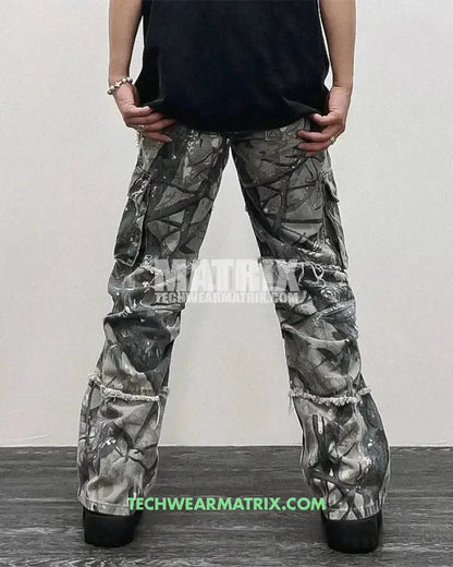 Y2K Camo Cargo Trousers