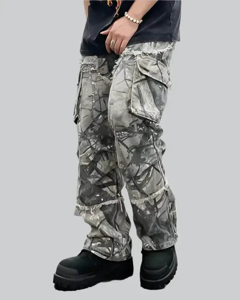 Y2K Camo Cargo Trousers