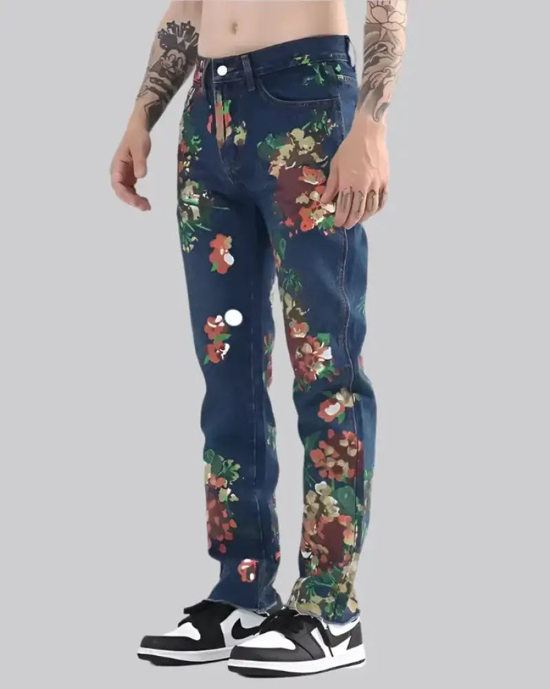 Y2K Floral Jeans