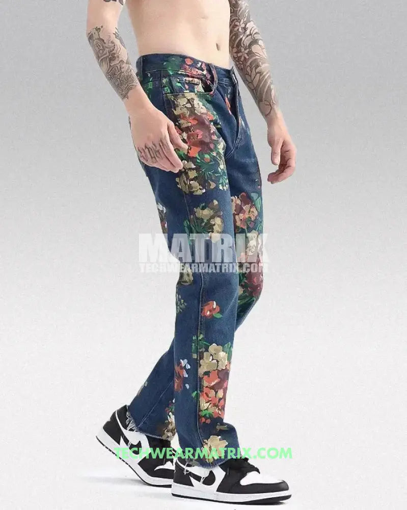 Y2K Floral Jeans