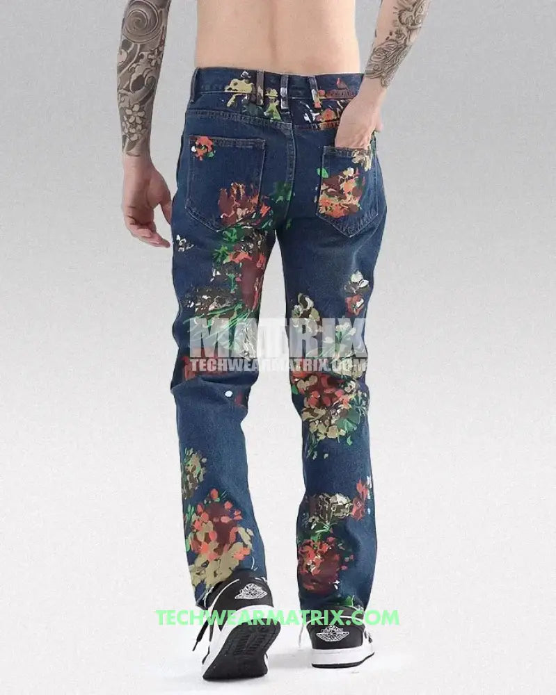 Y2K Floral Jeans