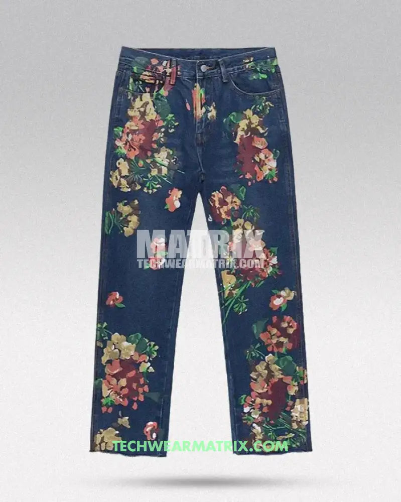 Y2K Floral Jeans