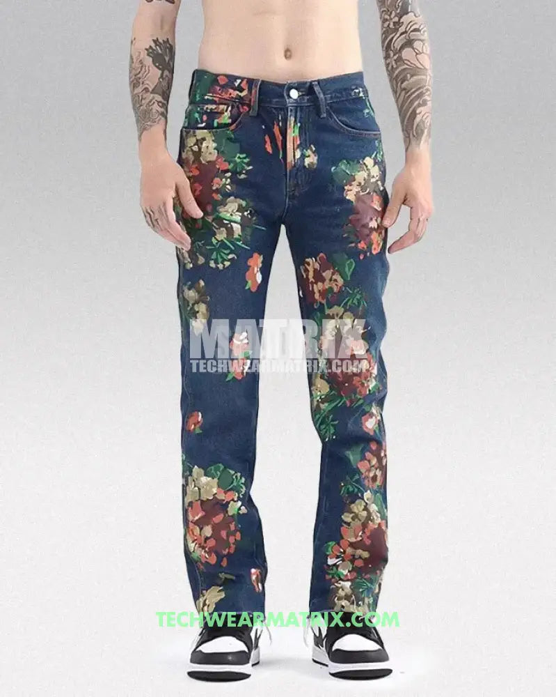 Y2K Floral Jeans