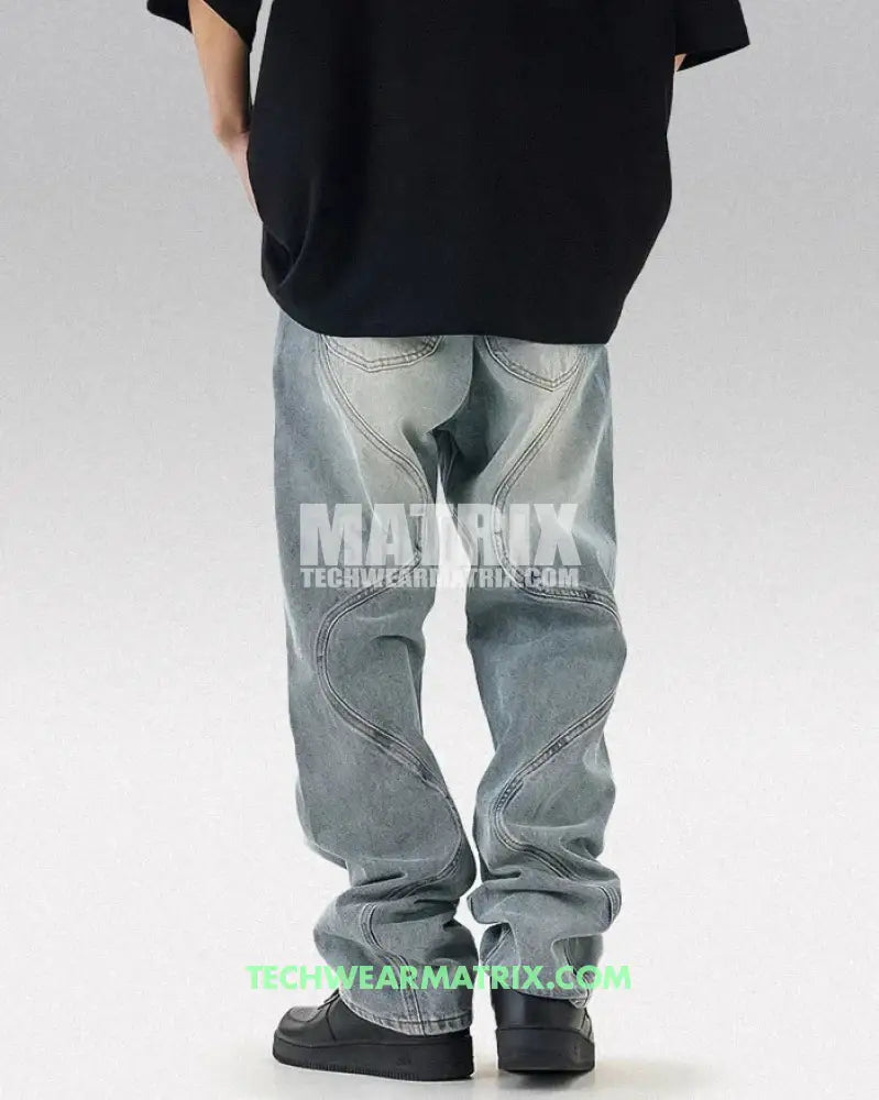 Y2K Light Blue Baggy Jeans