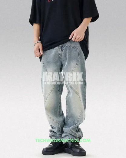 Y2K Light Blue Baggy Jeans