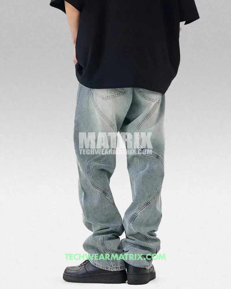 Y2K Light Blue Baggy Jeans