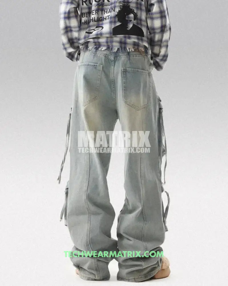 Y2K Light Blue Cargo Jeans