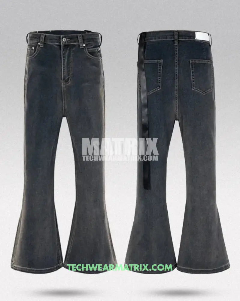 Y2K Mens Elephant Bell Bottom Jeans