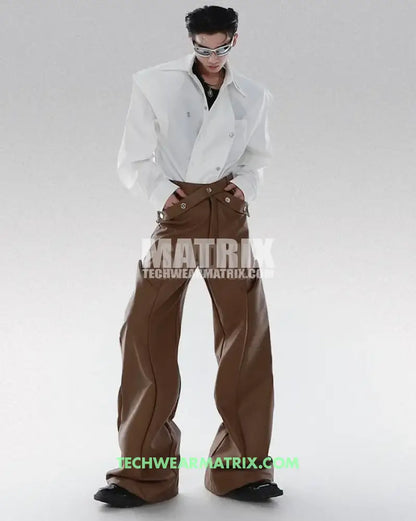 Y2K Pants PU Leather