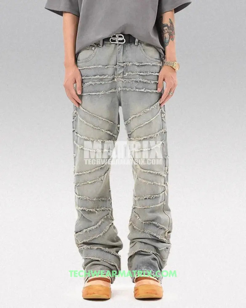 Y2K Streetwear Stacked Jeans