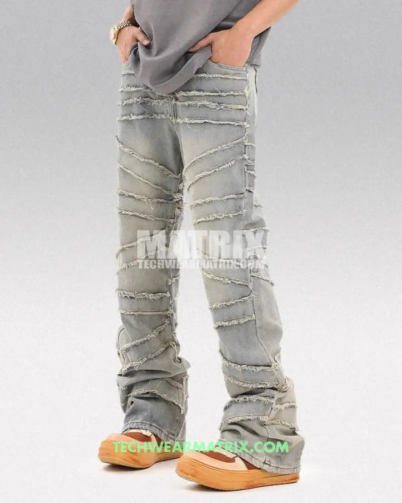 Y2K Streetwear Stacked Jeans