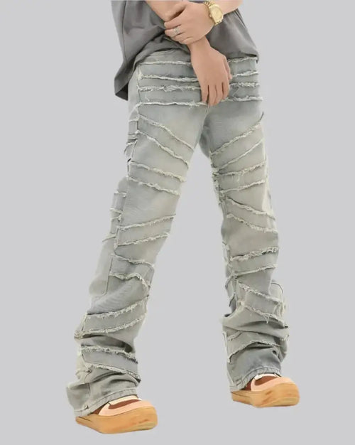 Y2K Streetwear Stacked Jeans