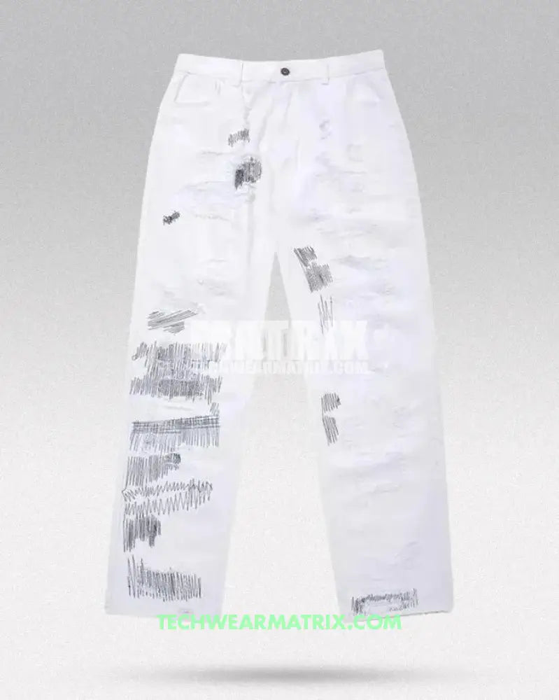 Y2K White Jeans