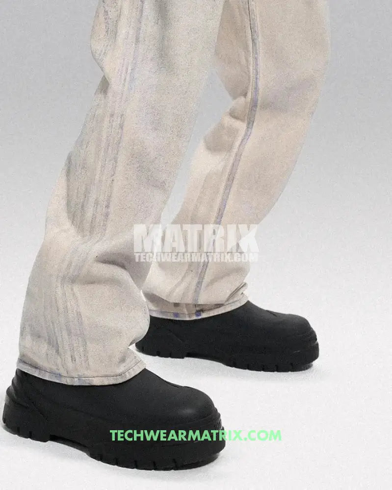 Y2K White Jeans Men