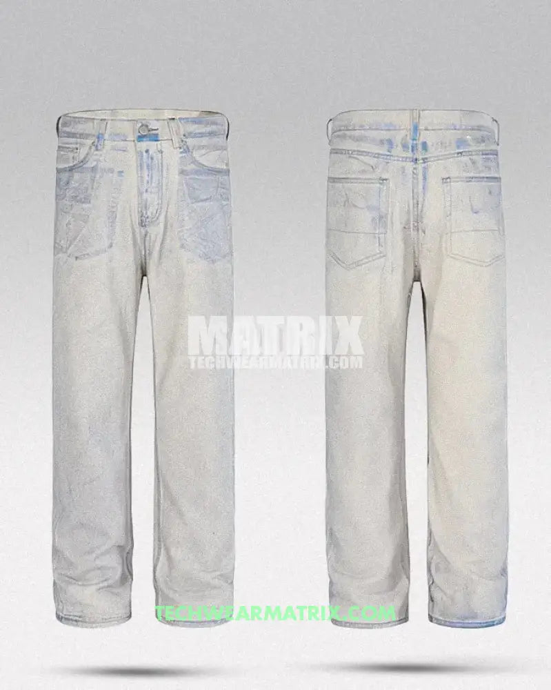 Y2K White Jeans Men