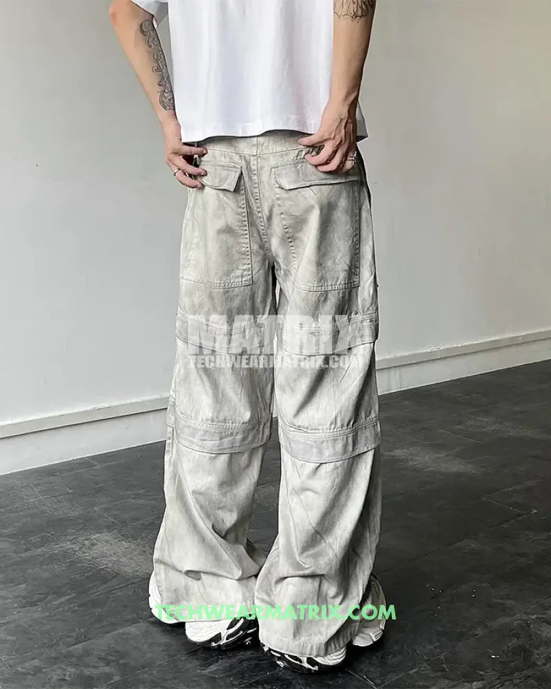 Y2K Wide Leg Jeans Grey