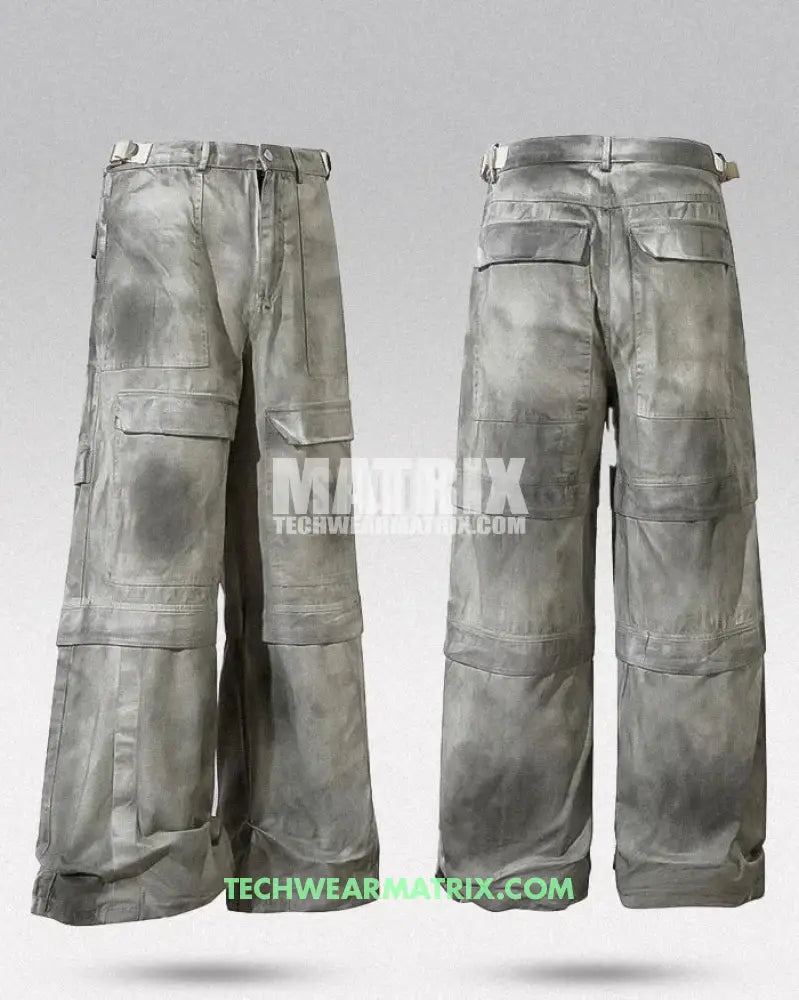 Y2K Wide Leg Jeans Grey