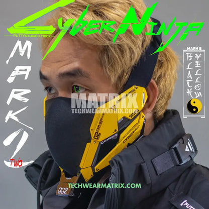 Yellow Cyberpunk Mask Ninja